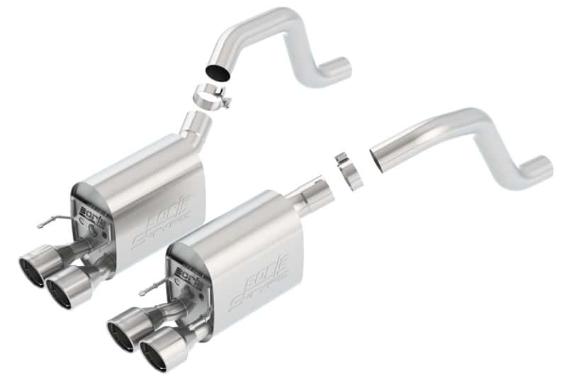 Borla — Borla 06-13 Chevy Corvette C6 ZO6/ZR1 Manual Trans S-Type II Rear Section Exht Dual Rd Rolled Tips
Axle-Back System - view 3