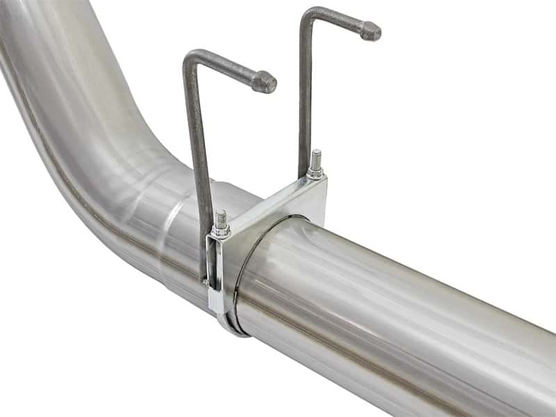 aFe — aFe ATLAS 5in DPF-Back Alum Steel Exhaust System w/Black Tip 2017 Ford Diesel Trucks V8-6.7L (td)
Turbo-Back Exhaust - view 4