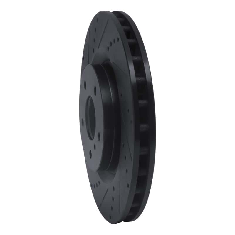 R1 Concepts — R1 03-08 Infiniti G35 Front Left Drilled & Slotted Black Brake Rotor
R1 Brake Rotor Drill - view 2