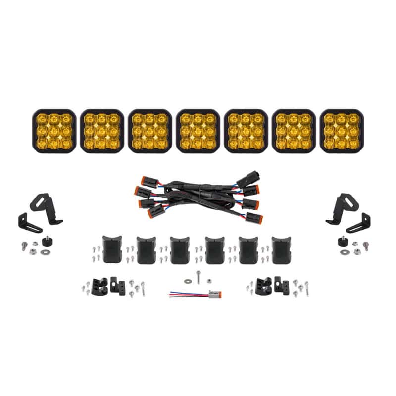 Diode Dynamics — Diode Dynamics SS5 Sport Universal CrossLink 7-Pod Lightbar - Yellow Driving - view 1
