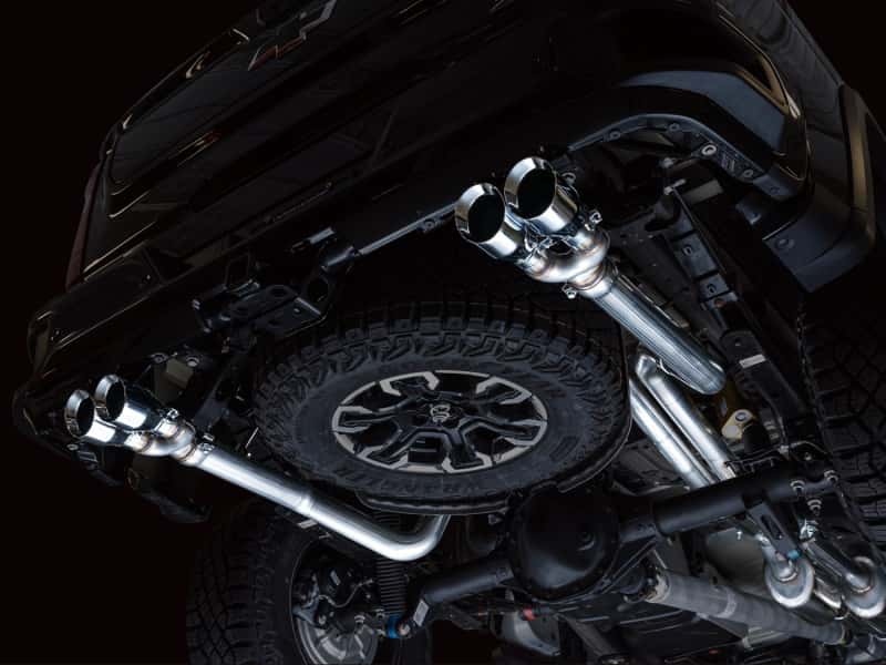 AWE Tuning — AWE Tuning 22-23 GMC Sierra 1500 AT4X 6.2L 0FG Catback Split Dual (Flat Bumper) - Chrome Silver Tips
0FG Catback - view 9