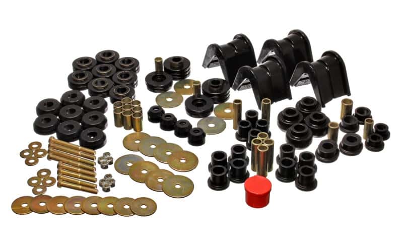 Energy Suspension — Energy Suspension 66-77 Ford Bronco 4WD (w/ 2 Deg C-Bushings) Black Hyper-Flex Master Bushing Set
Master Bushing Kit - view 2
