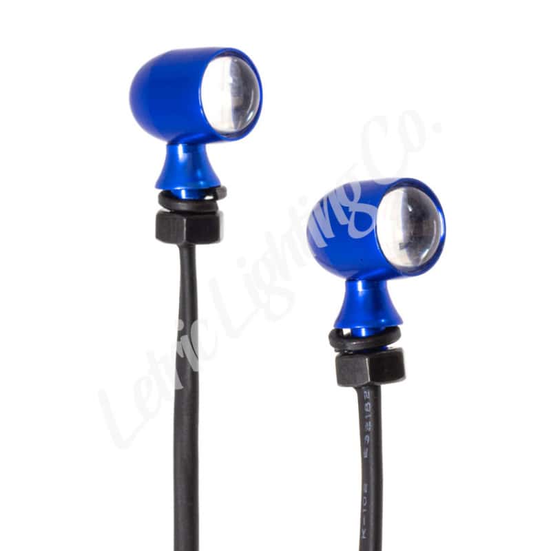 Letric Lighting — Letric Lighting 12mm Mini Red Running Light Red Turn Signal - Blue Anodized - view 1