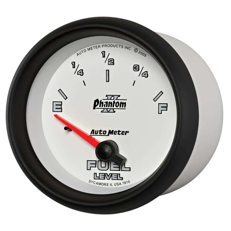 AutoMeter — AutoMeter Gauge Fuel Level 2-5/8in. 240 Ohm(e) to 33 Ohm(f) Elec Phantom II
2-5/8" FUEL LEVEL, 2 - view 3
