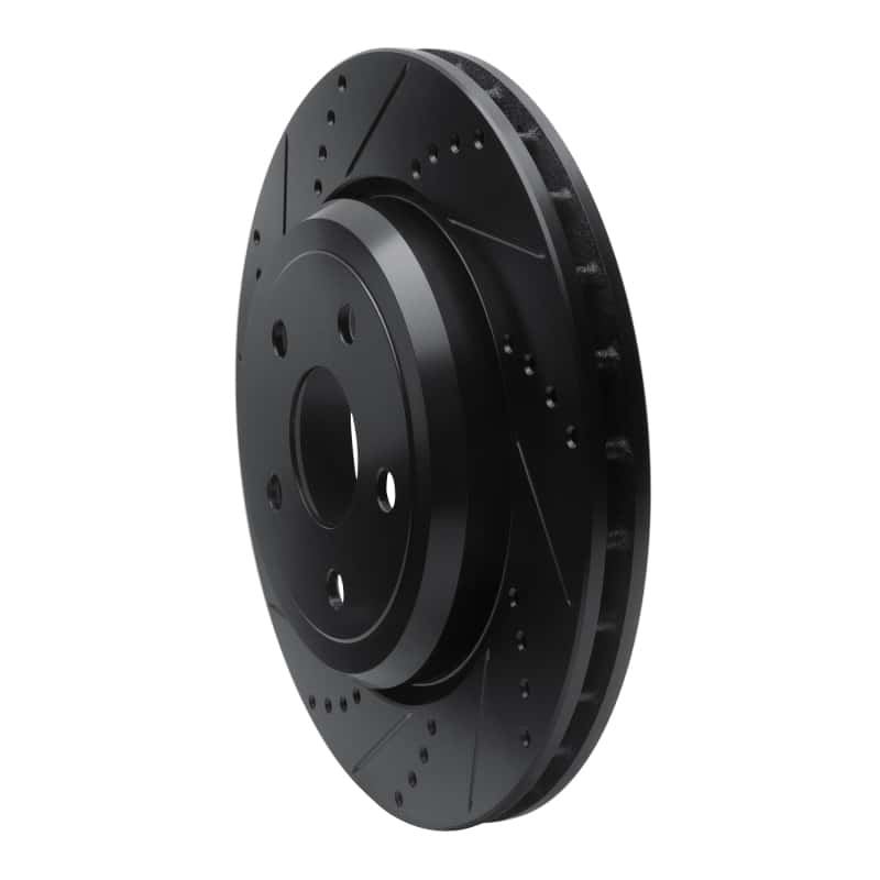R1 Concepts — R1 2012-2025 Dodge Durango Rear Left Drilled & Slotted Black Brake Rotor
R1 Brake Rotor Drill - view 2
