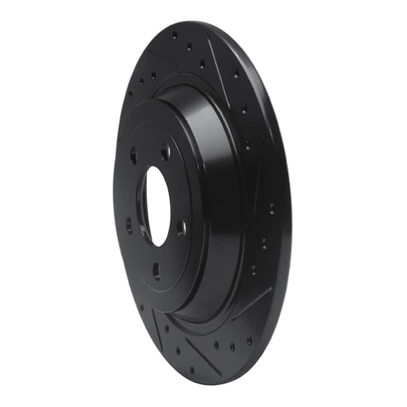 R1 Concepts — R1 15-23 Ford Mustang Rear Right Drilled & Slotted Black Brake Rotor
R1 Brake Rotor Drill - view 2
