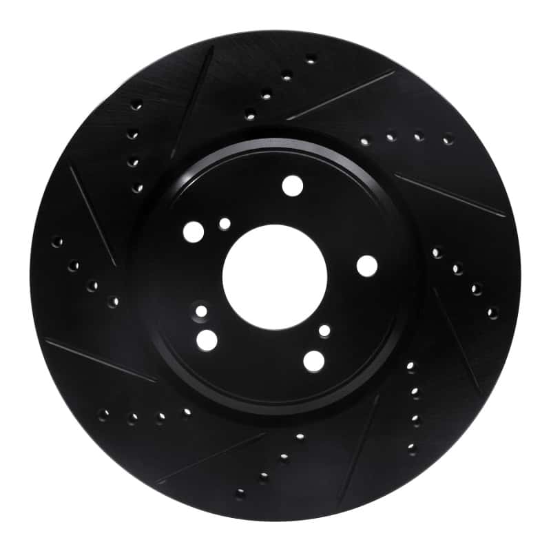 R1 Concepts — R1 16-22 Acura ILX Front Left Drilled & Slotted Black Brake Rotor
R1 Brake Rotor Drill - view 1