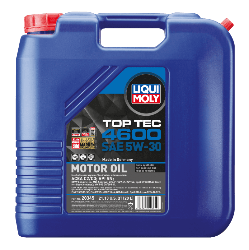 LIQUI MOLY — LIQUI MOLY 20L Top Tec 4600 Motor Oil SAE 5W30 - view 1