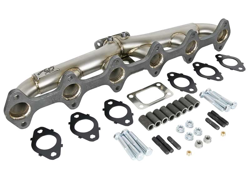 aFe — aFe Twisted Steel Header Turbo Manifold (T3) 98.5-02 Dodge Diesel Trucks L6 5.9L (td)
Exhaust Manifold - view 3