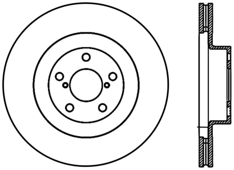 Stoptech — StopTech 02-10 Subaru WRX Slotted & Drilled Left Front Rotor (exc. STi)
Slot/Drill Rotor - view 9