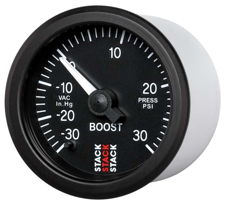 AutoMeter — Autometer Stack 52mm -30INHG to +30 PSI (Incl T-Fitting) Pro Stepper Motor Boost Press Gauge - Black
Ga Bst Stpr Bk 30psi - view 2