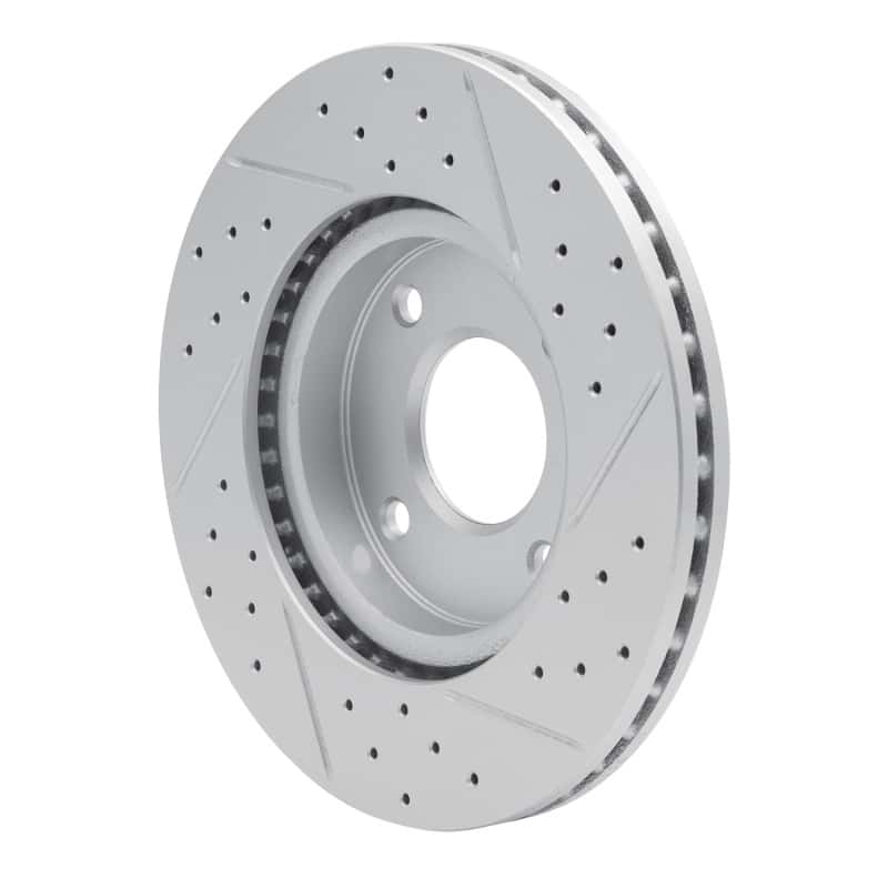 R1 Concepts — R1 07-14 Nissan Sentra Front Left Drilled & Slotted Geo-Carbon Rotor - view 4