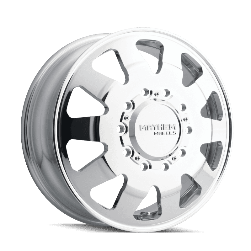 Mayhem — Mayhem 8181 Challenger Dually 22x8.25 / 10x225 BP / 169mm Offset / 170.1mm Hub Polished Wheel
MAYHEM 8181 - view 3