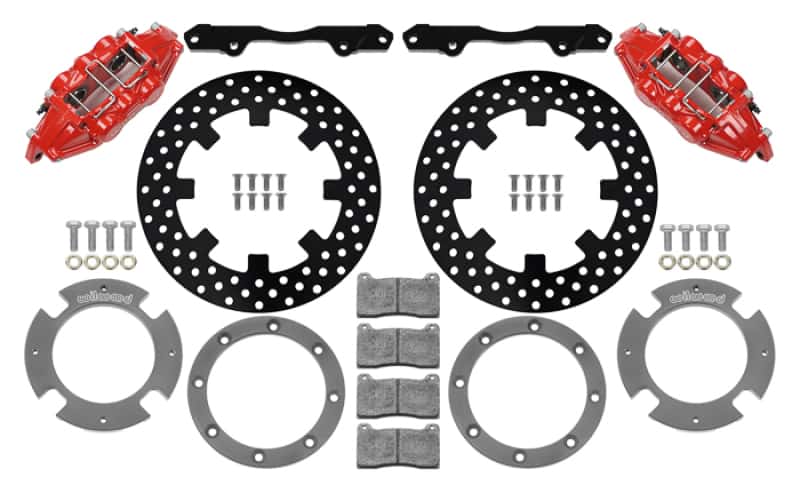 Wilwood — Wilwood 17-21 Can-Am X3RS Red 6-Piston Rear Kit 11.25in - Drilled Rotors - view 1