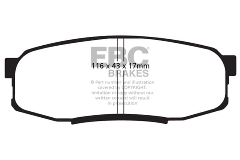 EBC — EBC 08+ Lexus LX570 5.7 Yellowstuff Rear Brake Pads
Disc Brake Pad - view 1