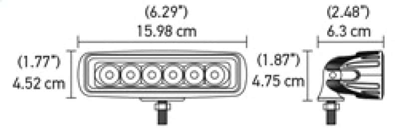 Hella — Hella Value Fit Mini 6in LED Light Bar - Spot - view 5