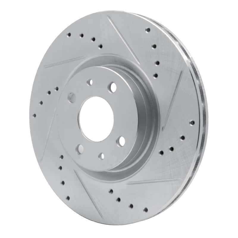 R1 Concepts — R1 2012-2019 Fiat 500 (USA/Canada) Front Right Drilled & Slotted Silver Brake Rotor
R1 Brake Rotor Drill - view 2