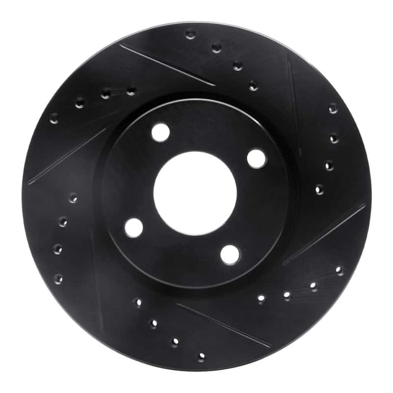 R1 Concepts — R1 98-04 Ford Contour Front Right Drilled & Slotted Black Brake Rotor
R1 Brake Rotor Drill - view 1