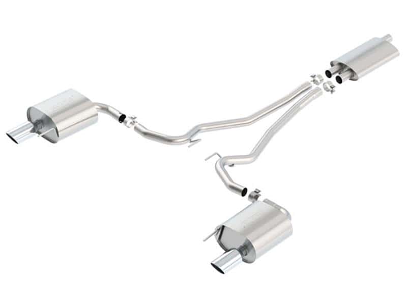 Borla — Borla 15-16 Ford Mustang EcoBoost 2.3L AT/MT EC-Type Cat Back SS Single Round Rolled Tips Exhaust
Cat-Back System
ExhstSysKt - view 3