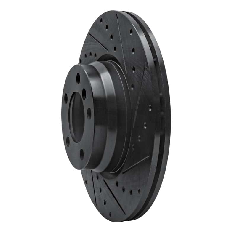 R1 Concepts — R1 12-18 BMW 428I Front Right Drilled & Slotted Black Brake Rotor
R1 Brake Rotor Drill - view 2