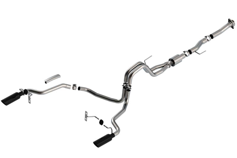 Borla — Borla F-150 2021 5.0L 2dr RC SB (122.8 WB) XL/XLT 3/2.25 SRE Cat-Back ATAK Black Chrome Tips
Cat-Back System - view 1