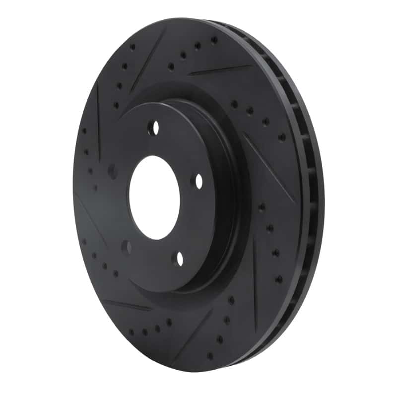 R1 Concepts — R1 07-25 Chrysler 200 Front Left Drilled & Slotted Black Brake Rotor
R1 Brake Rotor Drill - view 2