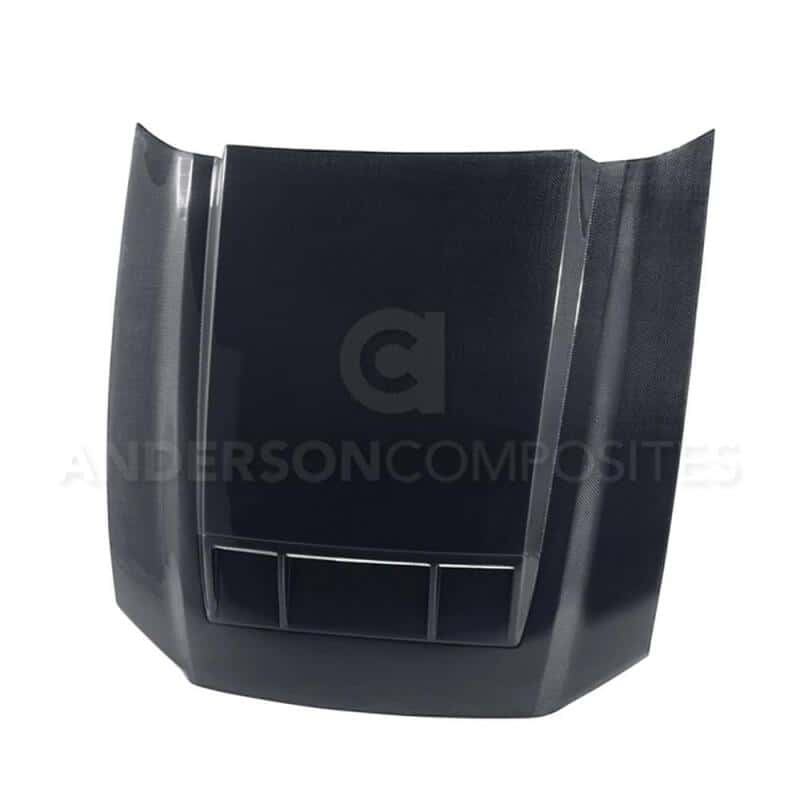 Anderson Composites — Anderson Composites 10-14 Ford Mustang/Shelby GT500 and 2013-2014 GT/V6 Ram Air Type-CR Hood - view 2