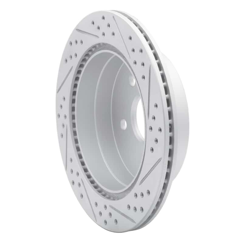 R1 Concepts — R1 10-17 Chevrolet Equinox Rear Left Drilled & Slotted Geo-Carbon Rotor - view 4