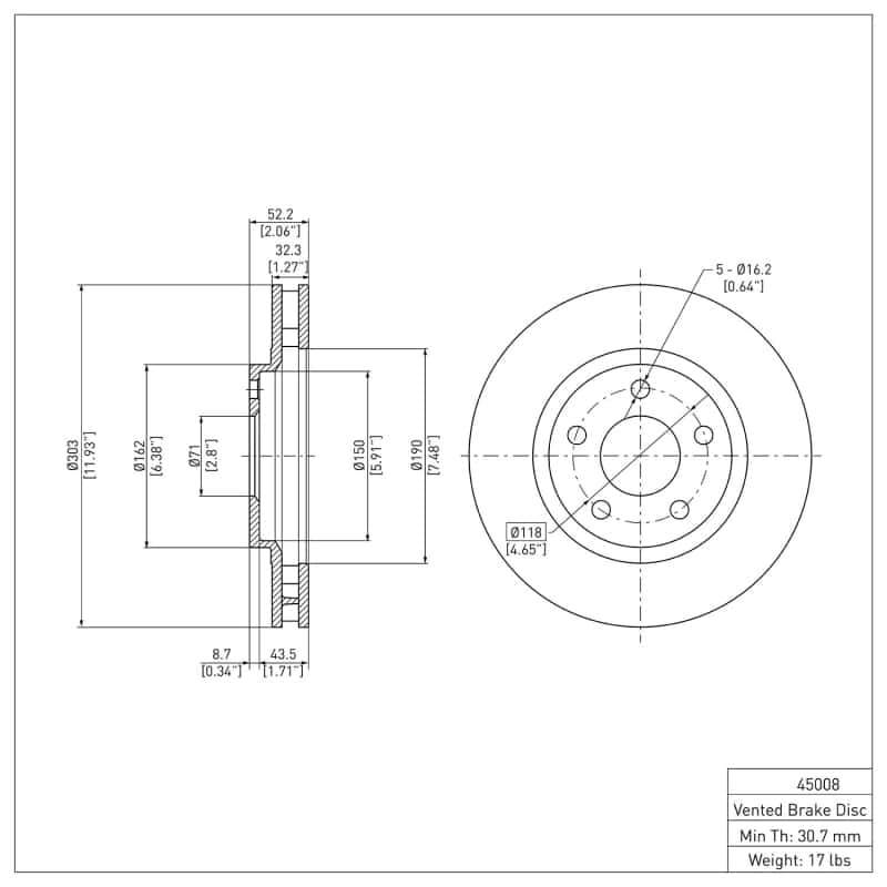 DFC — DFC 97-05 Buick LeSabre Front GeoSPEC Coated Rotor
DFC Brake Rotor - view 6