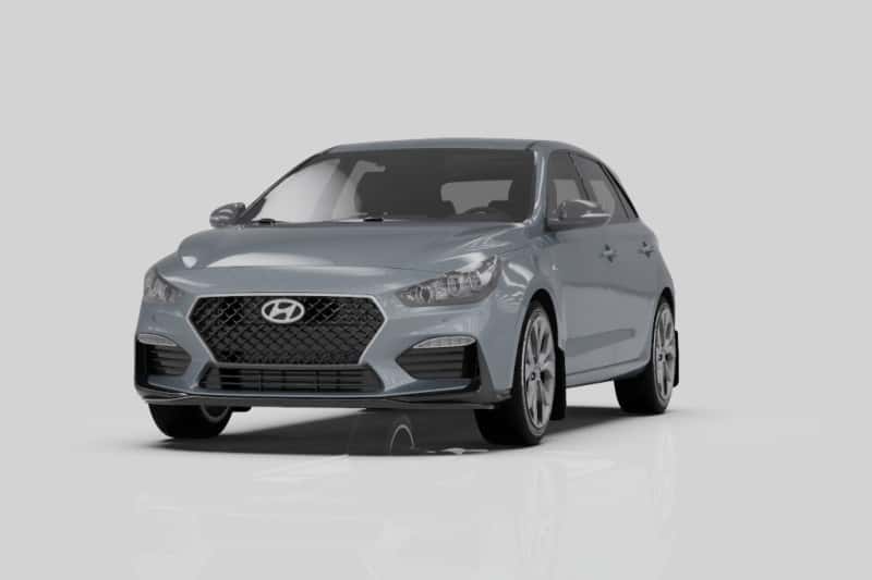 Rally Armor — Rally Armor 19-21 Hyundai Elantra GT N Line/i30 Black UR Mud Flap w/White Logo
Mud Flap - view 10