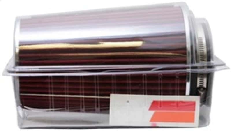 K&N Engineering — K&N Universal Air Filter Chrome Round Tapered Red - 4in Flange ID x 1.125in Flange Length x 9.5in H
Universal Clamp-On A
Clamp-on Air Filter - view 12