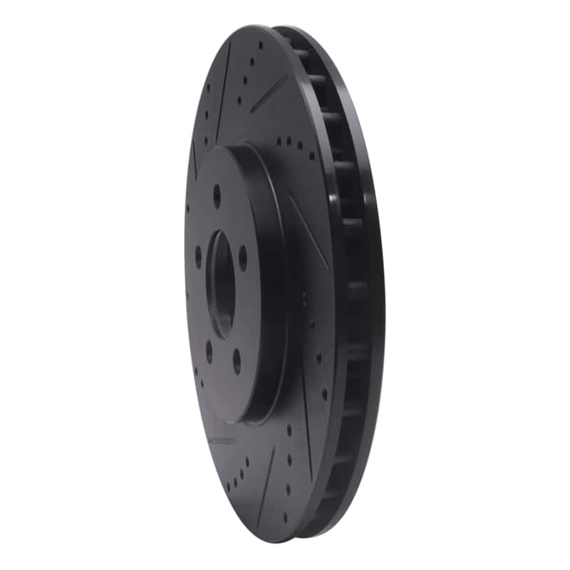 R1 Concepts — R1 94-04 Ford Mustang Front Left Drilled & Slotted Black Brake Rotor
R1 Brake Rotor Drill - view 2