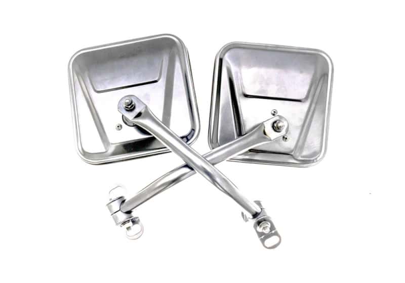 Rampage — Rampage 1955-1983 Jeep CJ5 Side Mirrors - Stainless
Door Mirror Set - view 1
