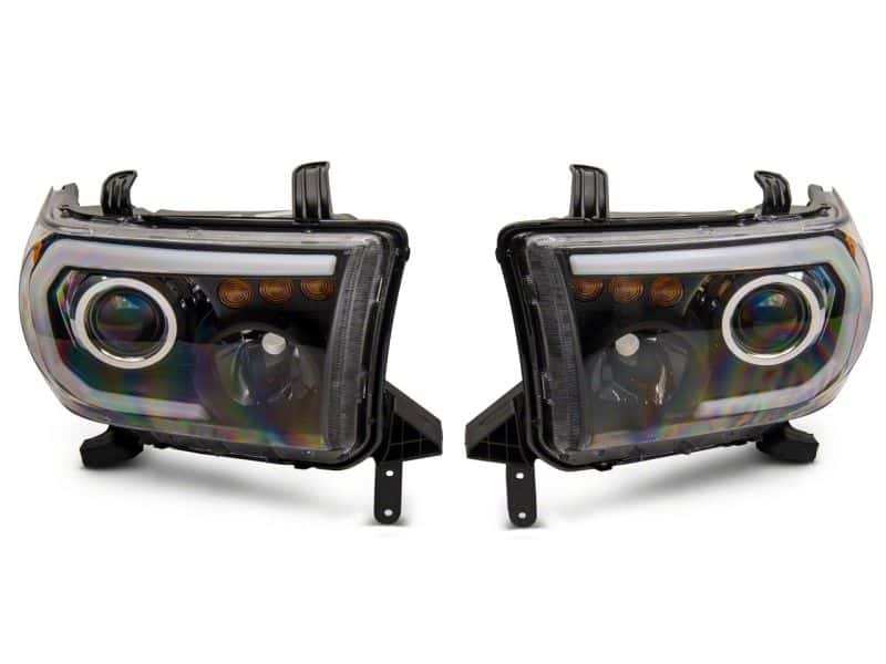 Raxiom — Raxiom 07-13 Toyota Tundra Axial Series Projector Headlights w/ LED Bar- Blk Housing (Clear Lens)
Headlights - view 2