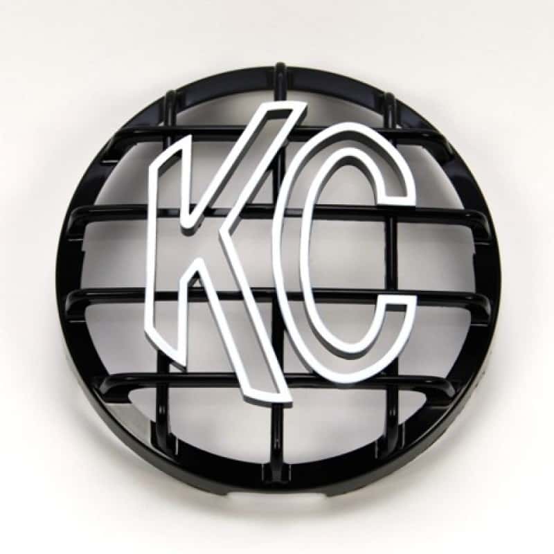 KC HiLiTES — KC HiLiTES 6in. Round ABS Stone Guard for SlimLite/Daylighter Lights (Single) - Black/White KC Logo
Accessories - view 1