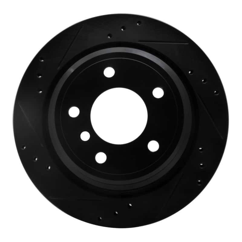 R1 Concepts — R1 96-03 BMW 525I (USA/Canada) Rear Left Drilled & Slotted Black Brake Rotor
R1 Brake Rotor Drill - view 1