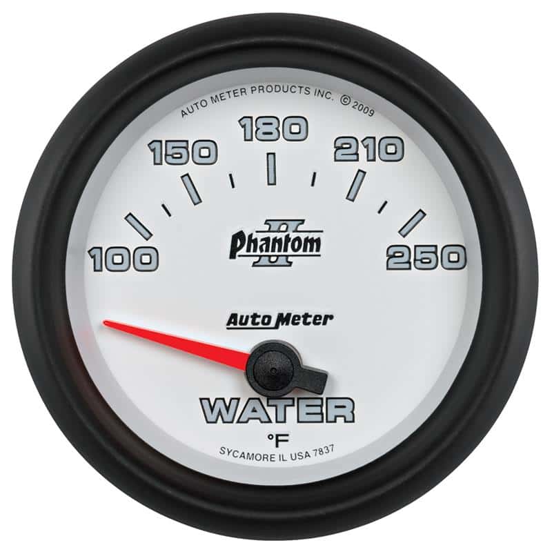 AutoMeter — Autometer Phantom II 2-5/8in 100-250 Degrees F Electrical Water Temperature Gauge
2-5/8" WATER TEMP, 1 - view 2