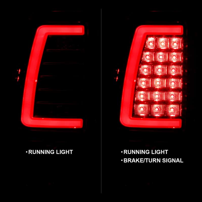 ANZO — ANZO 2003-2006 Chevy Silverado 1500 LED Taillights Plank Style Chrome With Red/Clear Lens - view 3