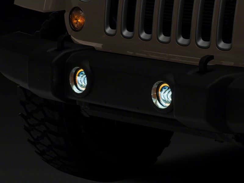 Raxiom — Raxiom 07-18 Jeep Wrangler JK Axial Series 4-In LED Devil Eyes Fog Lights w/ Halo
Lights - view 6