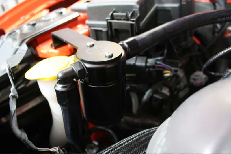 J&L — J&L 15-23 Ford Mustang GT/15-20 Ford Mustang GT350 Passenger Side Oil Separator 3.0 - Black Anodized
Oil Separator - view 2