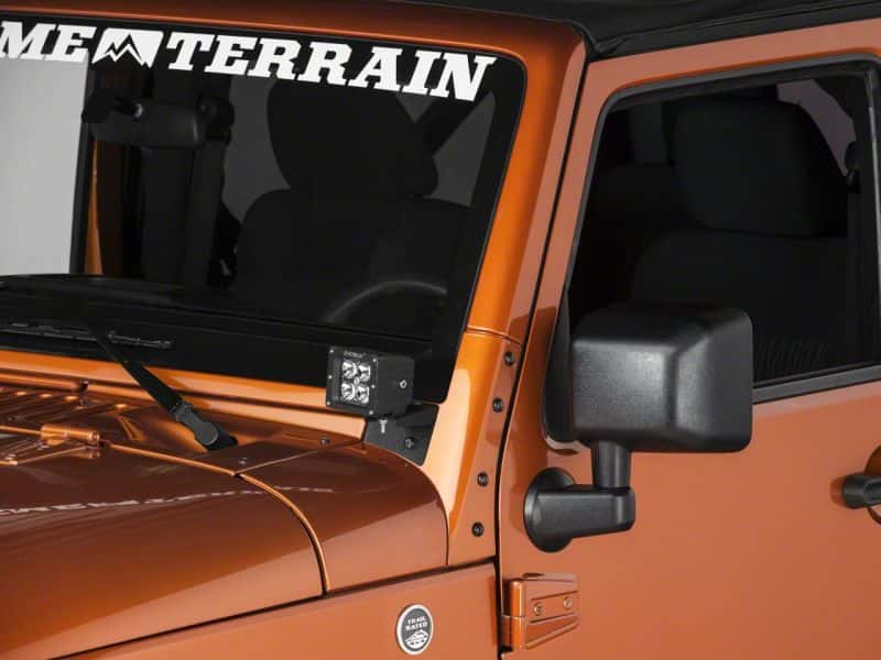 Raxiom — Raxiom 07-18 Jeep Wrangler JK Windshield Mounted Light Brackets
Mount - view 2