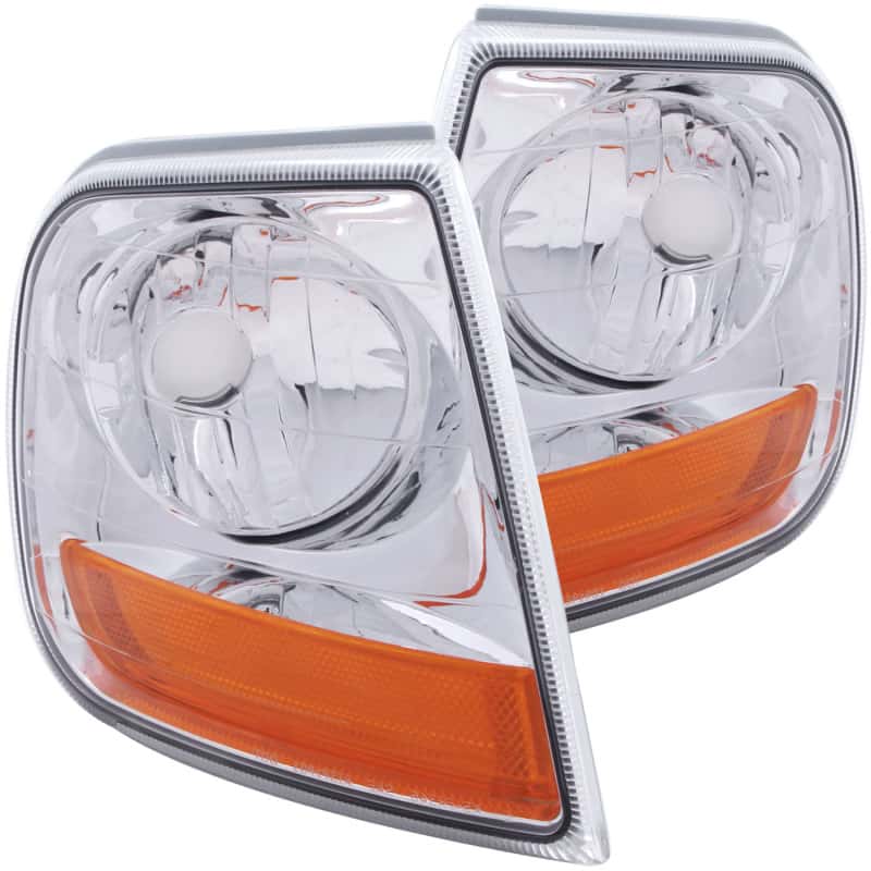 ANZO — ANZO Corner Lights 1997-2003 Ford F-150 Harley-Davidson Style Corner Lights Chrome w/ Amber Rflct
CornerLghtAssy - view 2