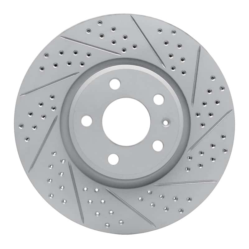 R1 Concepts — R1 11-17 Audi Q5 (Mexico) Front Right Drilled & Slotted Geo-Carbon Rotor - view 1