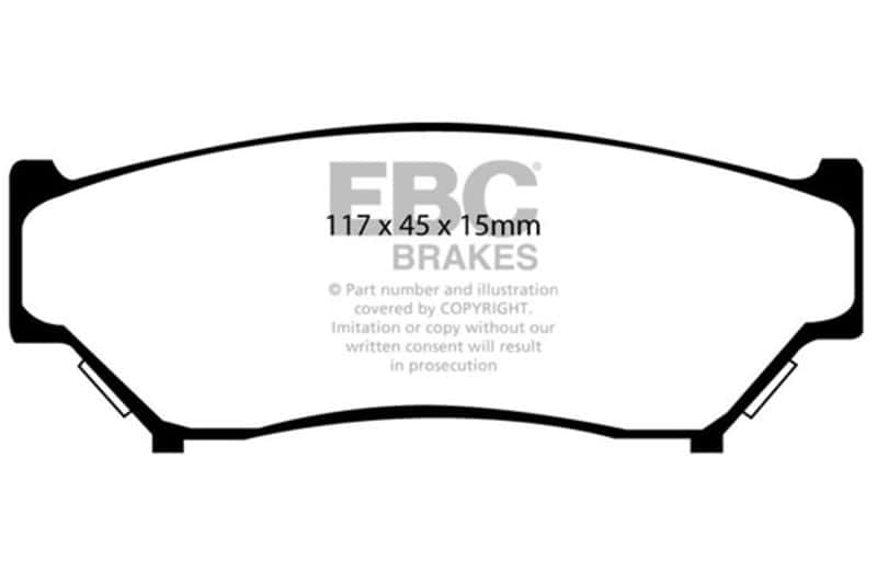 EBC — EBC 99-03 Chevrolet Tracker 2.0 Ultimax2 Front Brake Pads
Disc Brake Pad - view 1