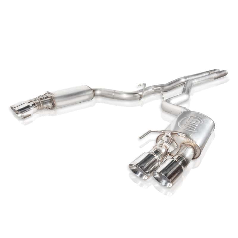 Stainless Works — Stainless Works 2018+ Ford Mustang GT 3in Redline Series Catback H-Pipe w/Active Valves & Quad Tips
Exhaust System - view 2