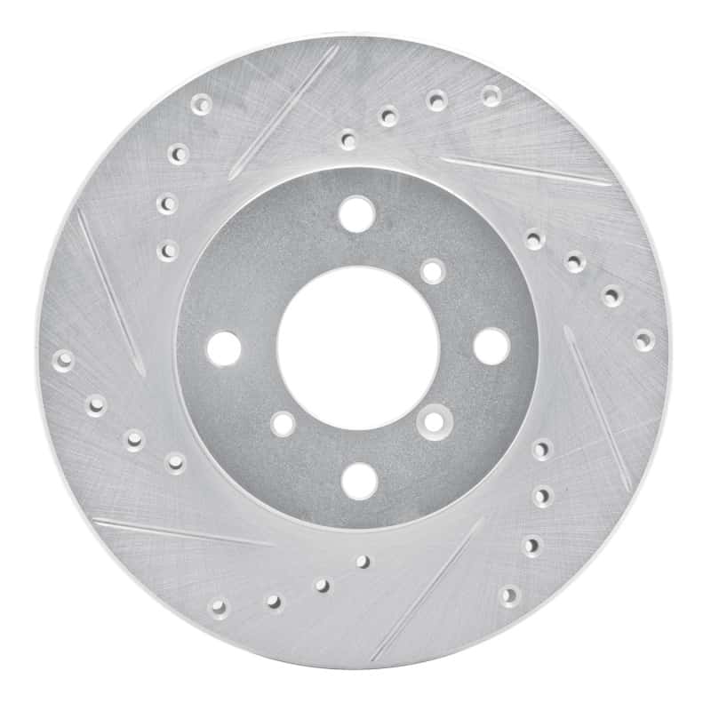 R1 Concepts — R1 99-07 Suzuki Aerio Front Left Drilled & Slotted Silver Brake Rotor
R1 Brake Rotor Drill - view 1