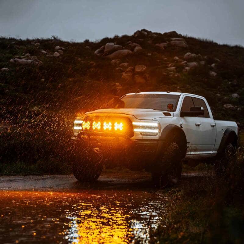KC HiLiTES — KC HiLiTES SlimLite 8in. LED Light Shield (Shield Only) - Amber - view 2