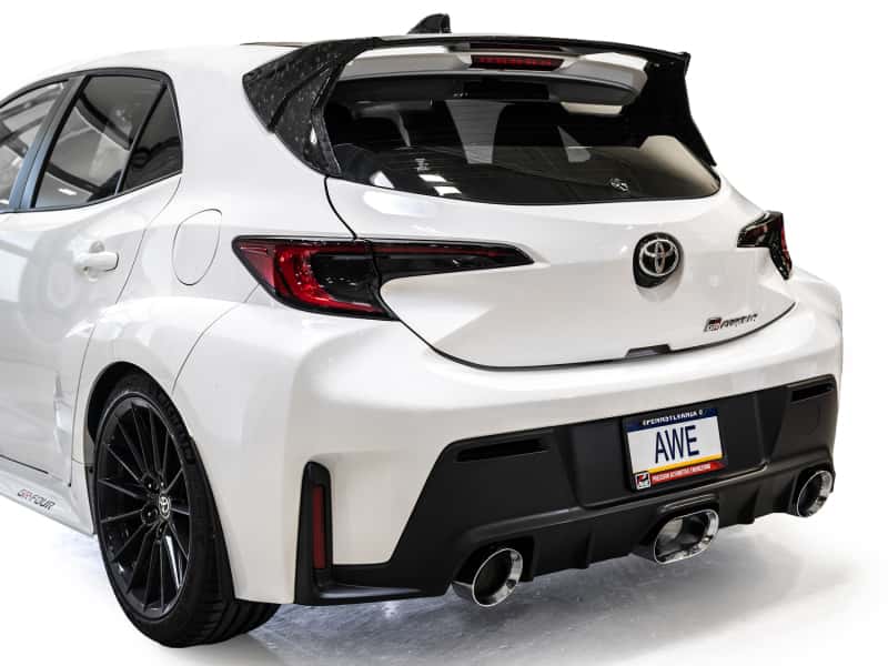 AWE Tuning — AWE 23-24 Toyota GR Corolla Track Edition Catback Exhaust - Chrome Silver Tips
Track Catback - view 7