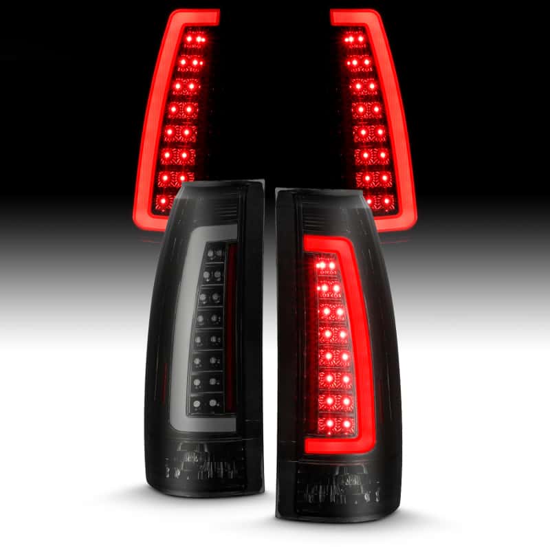 ANZO — ANZO 1999-2000 Cadillac Escalade LED Taillights Black Housing Smoke Lens Pair - view 7