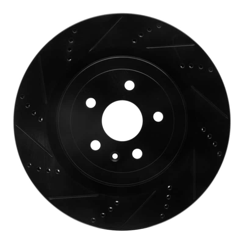 R1 Concepts — R1 09-24 Cadillac CTS Rear Left Drilled & Slotted Black Brake Rotor
R1 Brake Rotor Drill - view 1
